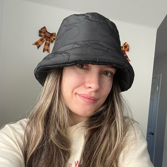 Lack Of Color Black Quilted Puffer bucket hat size s/m - Picture 6 of 9